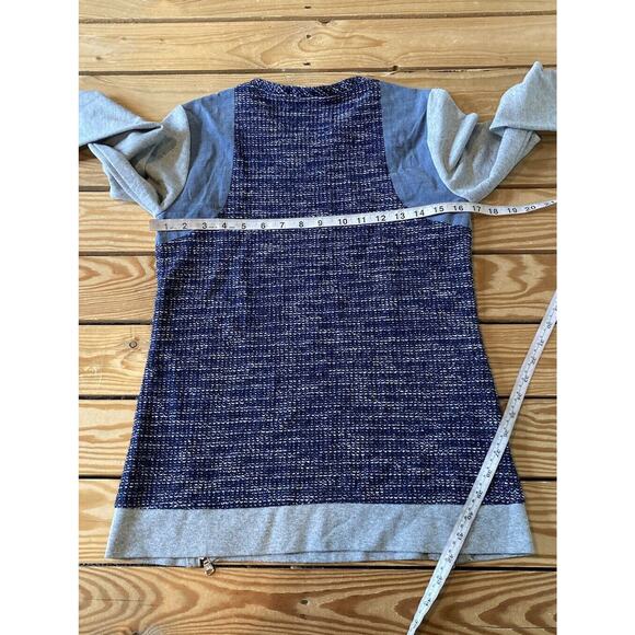 Veronica Beard Zip Side Sweater Size 2 Women’s Blue Grey - Picture 7 of 8